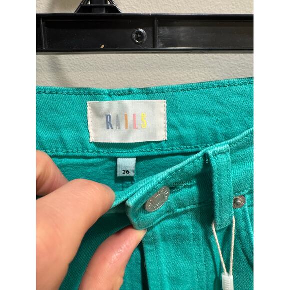 NEW Rails Getty Wide Leg Jeans in Emerald Green Size 25 - Picture 4 of 8